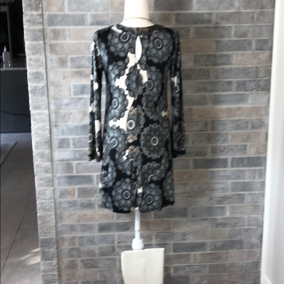 Ariella retro mini dress. Black with dark colors M - Picture 2 of 3